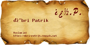 Ábri Patrik névjegykártya